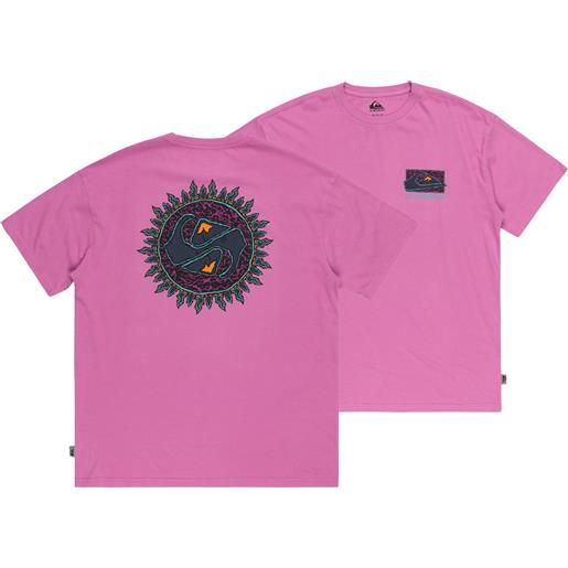 Quiksilver - t-shirt leggera in cotone organico - spin cycle ss violet per uomo in cotone - taglia s, m, l, xl - viola