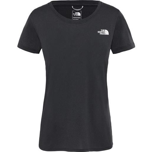 The North Face - t-shirt traspirante - w reaxion amp crew tnf black heather per donne in pelle - taglia xs, s, m, l - nero