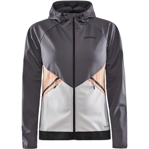 Craft - core glide hood jacket w granite ash per donne - taglia s, l - grigio