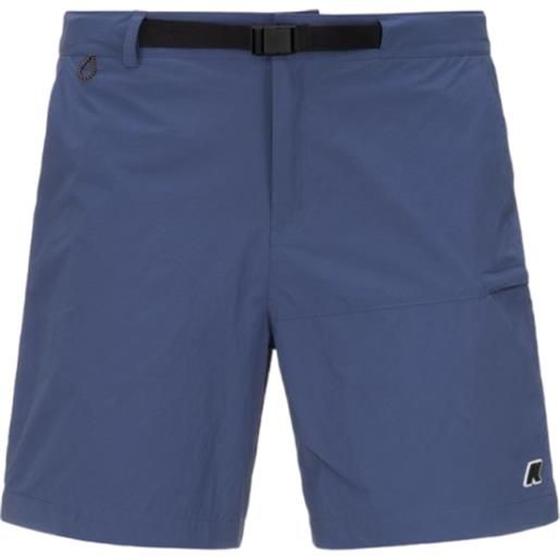 K-Way - shorts da trekking - taprinne blue fiord per uomo in nylon - taglia s, m, l, xl