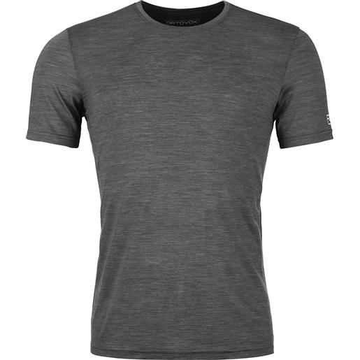 Ortovox - t-shirt ultra traspirante - 120 cool tec clean t-shirt m black raven blend per uomo in pelle - taglia s, m, l, xl - grigio