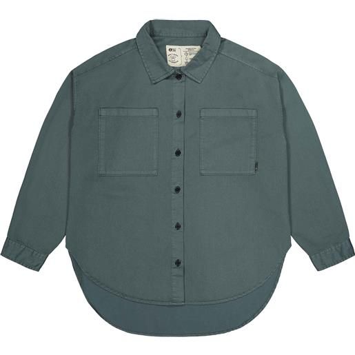 Picture Organic Clothing - camicia in lino e cotone - catalya shirt sea pine per donne in cotone - taglia xs, s, m, l - blu