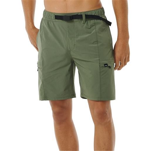 Rip Curl - shorts stretch - boardwalk buckled cargo volley dark olive per uomo in pelle - taglia s, m, l, xl - kaki