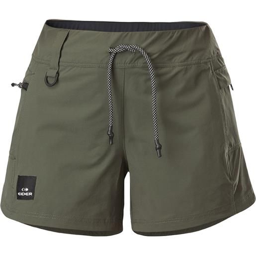 Eider - shorts da trekking - w jaunt short light khaki per donne in poliestere riciclato - taglia xs, s, m, l - verde