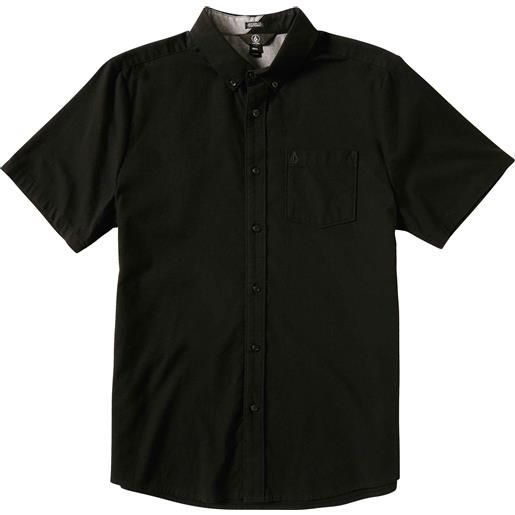 Volcom - camicia a maniche corte - everett oxford new black per uomo - taglia s, m, l, xl - nero
