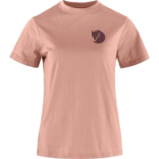 Fjall Raven - t-shirt a maniche corte - fox boxy logo tee w dusty rose per donne in cotone - taglia s, m - rosa