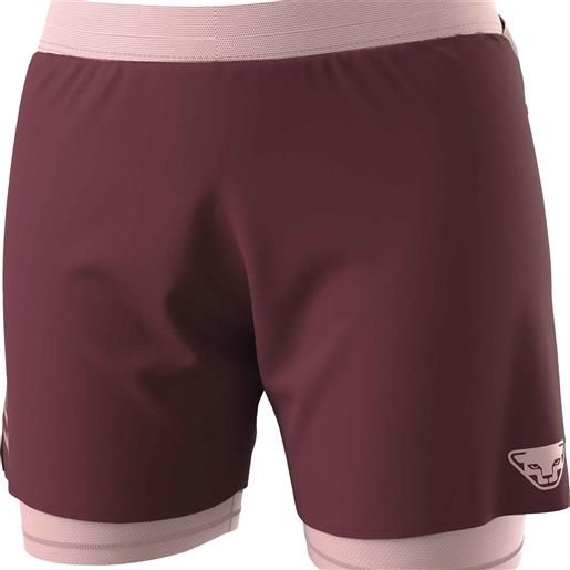 Dynafit - shorts da trail/running - alpine pro 2in1 shorts w burgundy per donne - taglia s, m, l - bordeaux