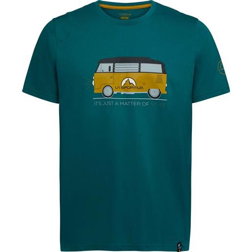 La Sportiva - t-shirt a maniche corte in cotone organico - van t-shirt m everglade per uomo in cotone - taglia s, m, l, xl - verde