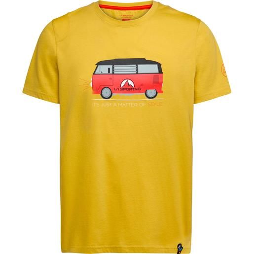La Sportiva - t-shirt a maniche corte in cotone organico - van t-shirt m bamboo per uomo in cotone - taglia s, m, l, xl - giallo