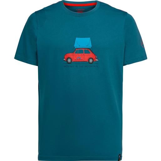 La Sportiva - t-shirt in cotone biologico - cinquecento t-shirt m hurricane per uomo in cotone - taglia m, l, xl - blu