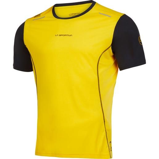 La Sportiva - t-shirt da trail/running - tracer t-shirt m yellow black per uomo in poliestere riciclato - taglia l, xl - giallo