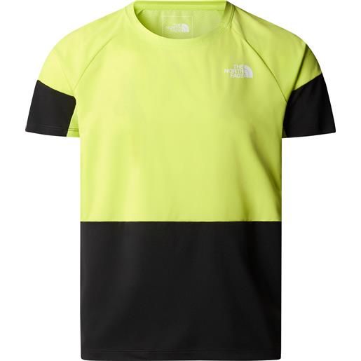 The North Face - t-shirt da trekking traspirante - m bolt tech tee fizz lime/tnf black per uomo - taglia s, m, l, xl - verde