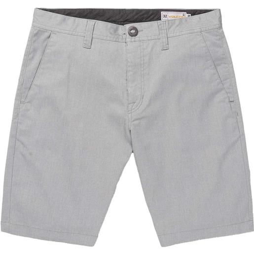 Volcom - pantaloncini chino stretch - frickin modern stretch short 21 grey per uomo - taglia 30 us, 31 us, 32 us, 33 us, 34 us - grigio