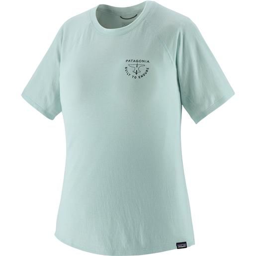 Patagonia - t-shirt traspirante - w's cap cool trail graphic shirt wispy green per donne - taglia xs, s, m, l - verde
