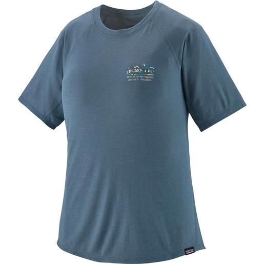 Patagonia - t-shirt traspirante - w's cap cool trail graphic shirt utility blue per donne - taglia xs, s, m