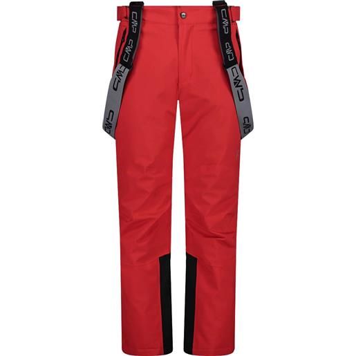 CMP - pantaloni da sci con bretelle - man salopette ferrari per uomo - taglia s, xl - rosso