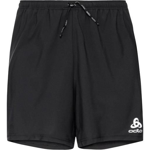 Odlo - pantaloncini da corsa - short essential 6 inch black per uomo - taglia m, l, xl - nero