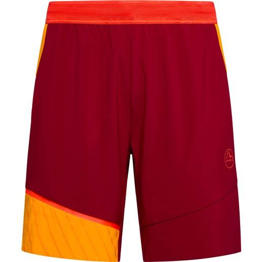 La Sportiva - pantaloncini da arrampicata elastici - comp short m sangria papaya per uomo - taglia s, m, l, xl - rosso