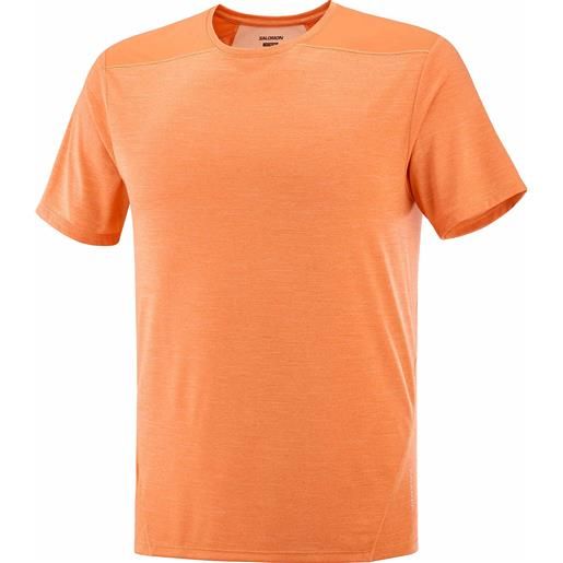 Salomon - t-shirt da escursionismo traspirante - outline ss tee m langoustino per uomo - taglia s, m, l, xl - arancione