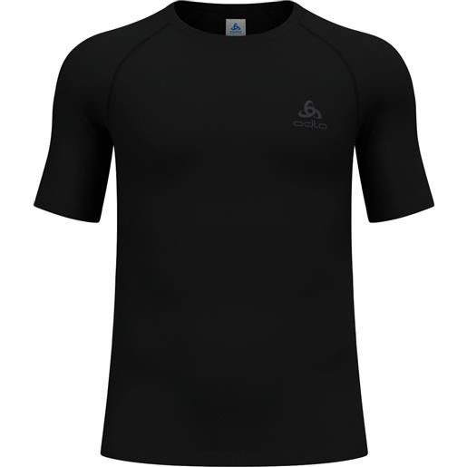 Odlo - t-shirt tecnica - merino pw 140 seamless bl top crew neck ss black per uomo - taglia m, l, xl - nero