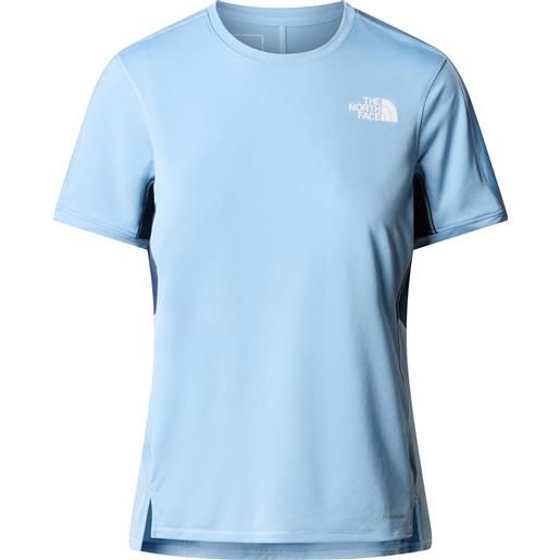 The North Face - t-shirt da trail/running - w sunriser s/s steel blue/summit navy per donne in poliestere riciclato - taglia xs, s, m, l