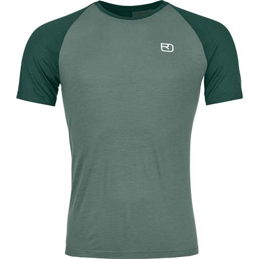 Ortovox - t-shirt in lana merino - 120 tec fast mountain t-shirt m arctic grey per uomo in pelle - taglia m, l, xl - verde