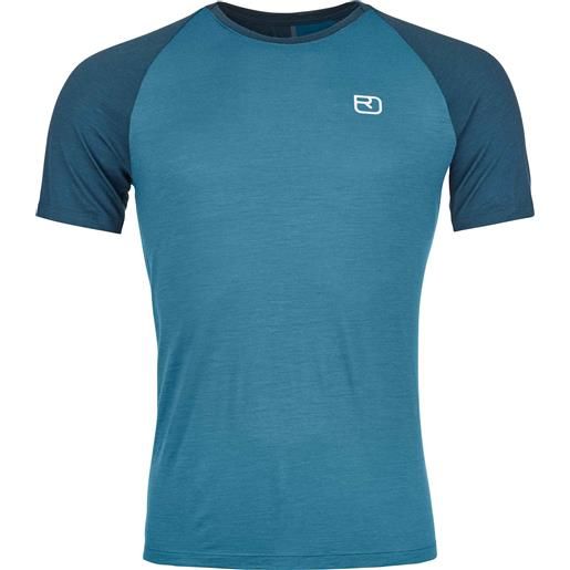 Ortovox - t-shirt in lana merino - 120 tec fast mountain t-shirt m mountain blue per uomo in pelle - taglia s, m, l, xl