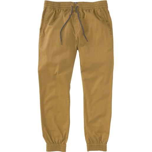 Volcom - pantaloni da jogging - frickin slim jogger dark khaki per uomo - taglia s, m, l, xl - beige