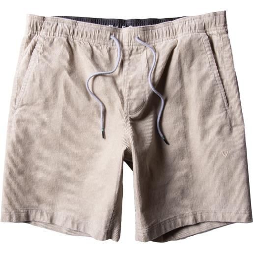 Vissla - pantaloncini da uomo in velluto a coste - no see ums cord eco 17" elastic walkshort chino per uomo - taglia s, m, l, xl - beige