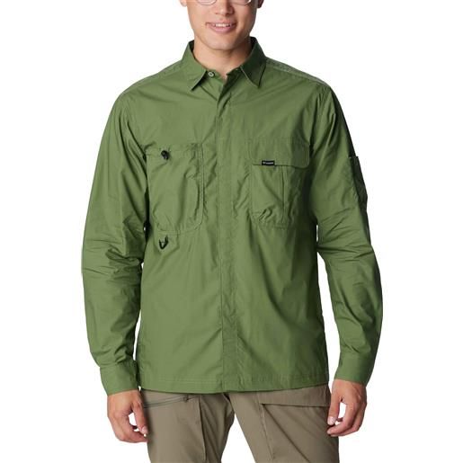 Columbia - camicia - landroamer cargo shirt canteen per uomo in cotone - taglia s, m, l, xl - verde