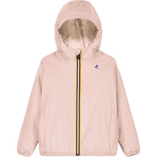 K-Way - giacca a vento impermeabile - p. Le vrai 3.0 claude pink dafne in nylon - taglia 6a, 8a, 10a, 14a - rosa