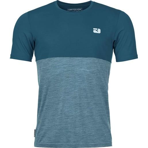 Ortovox - t-shirt traspirante - 150 cool logo t-shirt m petrol blue per uomo in pelle - taglia s, m, l, xl