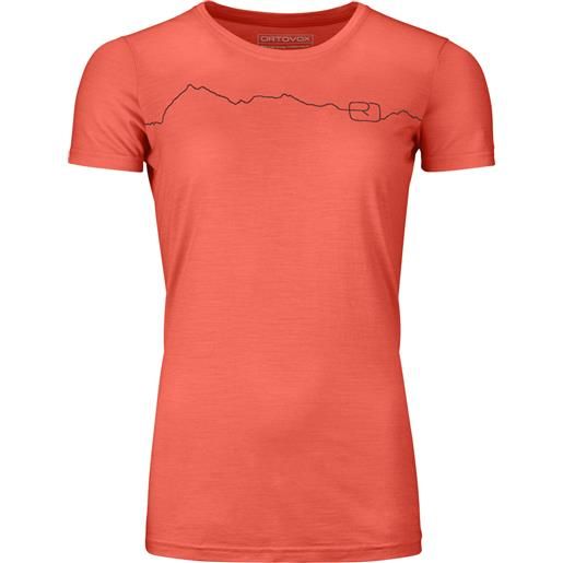 Ortovox - t-shirt in lana merino - 150 cool mountain t-shirt w coral per donne - taglia xs, s, m, l - arancione