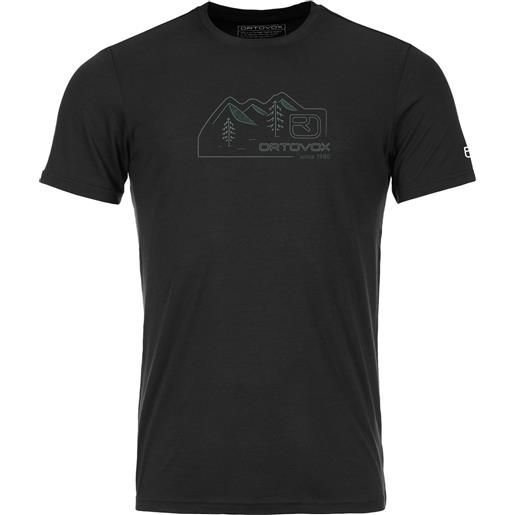 Ortovox - t-shirt traspirante - 150 cool vintage badge t-shirt m black raven per uomo in pelle - taglia s, m, l, xl - nero