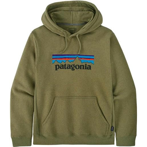 Patagonia - felpa con cappuccio - p-6 logo uprisal hoody buckhorn green per uomo in cotone - taglia s, m, l, xl, xxl - kaki