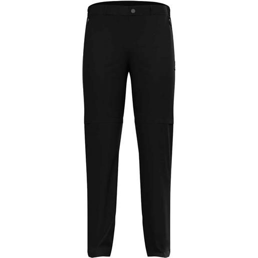Odlo - pantaloni da trekking convertibili - ascent light pants zip off regular length black per uomo in pelle - taglia 48 fr, 50 fr, 52 fr, 54 fr - nero