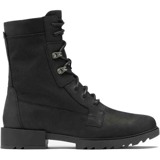 Sorel - scarponcini impermeabili - emelie ii lace wp black per donne in pelle - taglia 7,5 us, 9 us - nero