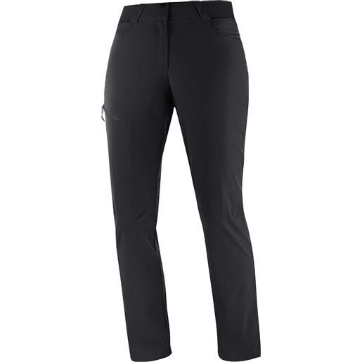 Salomon - pantaloni da trekking - wayfarer pants w deep black per donne in softshell - taglia 36 fr, 38 fr, 40 fr, 42 fr, 44 fr - nero