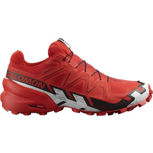 Salomon - scarpe da trail running - speedcross 6 gtx fiery red/black/white per uomo - taglia 6,5 uk, 7 uk, 7,5 uk, 8 uk, 9 uk, 9,5 uk - rosso