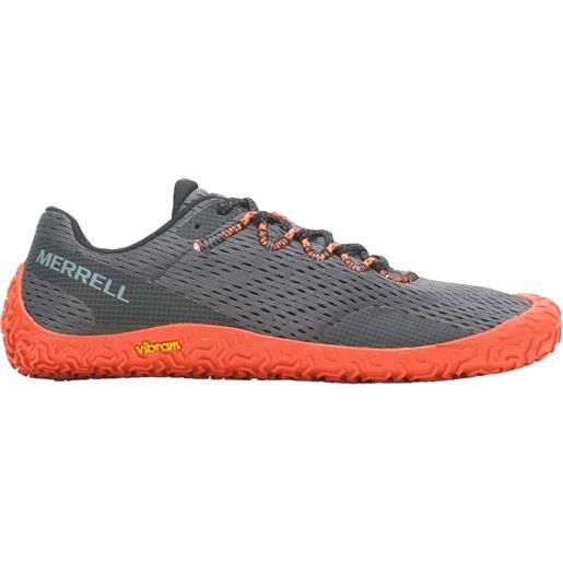 Merrell - scarpe da trail - vapor glove 6 granite/tangerine per uomo - taglia 43,43.5,44 - grigio