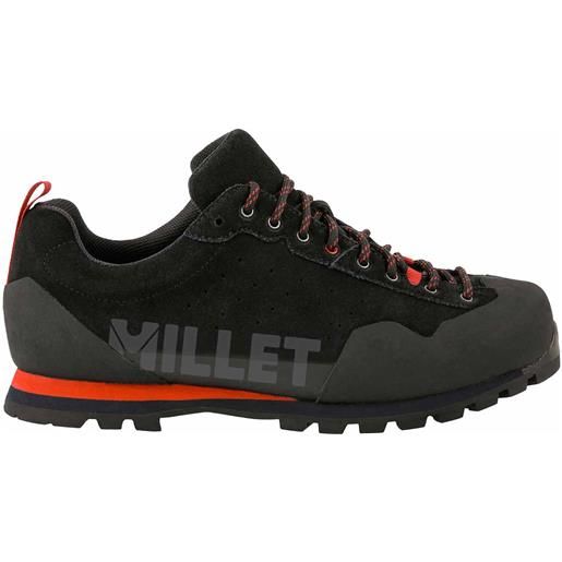 Millet - scarpe da avvicinamento semi-rigide - friction u black per uomo in pelle - taglia 6 uk, 6,5 uk, 7 uk, 7,5 uk, 8 uk, 8,5 uk, 9 uk, 9,5 uk, 10 uk, 10,5 uk, 11 uk, 12 uk - nero