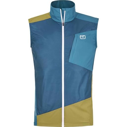 Ortovox - giacca softshell - windbreaker vest m petrol blue per uomo in pelle - taglia s, m, l