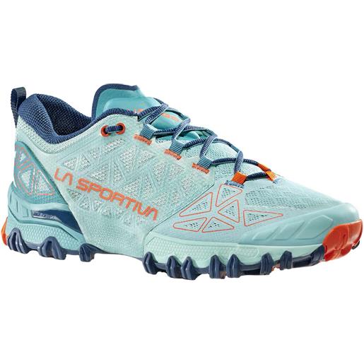 La Sportiva - scarpe da trail - bushido ii woman lagoon/cherry tomato per donne - taglia 37.5,38.5 - blu