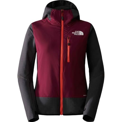 The North Face - giacca di pile da sci alpinismo - w dawn turn hybrid ventrix midlayer asphalt grey/boysenberry per donne in softshell - taglia xs, s - grigio