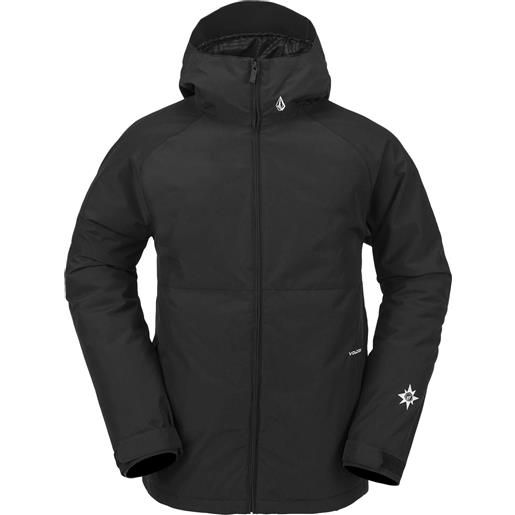 Volcom - giacca da snowboard - 2836 ins jacket black per uomo in pelle - taglia m, l, xl - nero