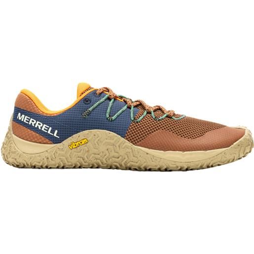 Merrell - scarpe da trail - trail glove 7 nutshell-dazzle per uomo - taglia 44.5,45 - marrone