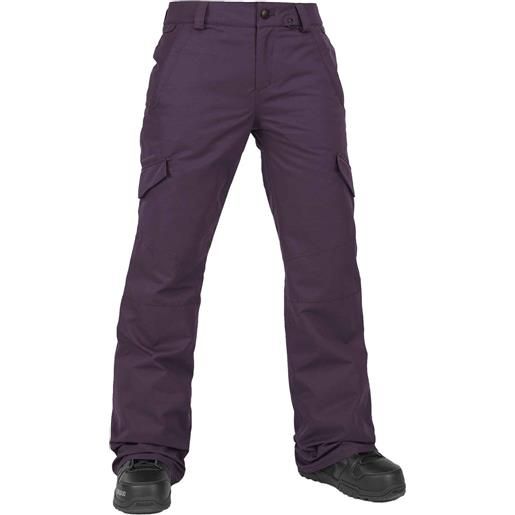 Volcom - pantaloni isolanti - bridger ins pant blackberry per donne - taglia xs, s, m, l - rosso