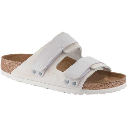 Birkenstock - sandali - uji nubuck / suede leather antique white per uomo in pelle - taglia 36,40,39,37,41,38,45,43,44,42 - bianco