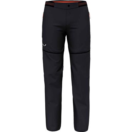 Salewa - pantaloni tecnici - pedroc 2 dst m 2/1 pants black out per uomo in pelle - taglia s, m, l, xl - nero