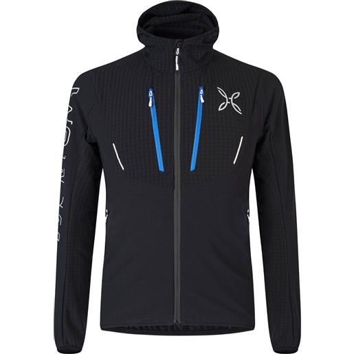 Montura - giacca antivento e traspirante - ski style hoody jacket nero celeste per uomo - taglia s, m
